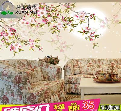 中式意蘊與現代家居的融合——“春意綿綿”軒美定制壁畫解析